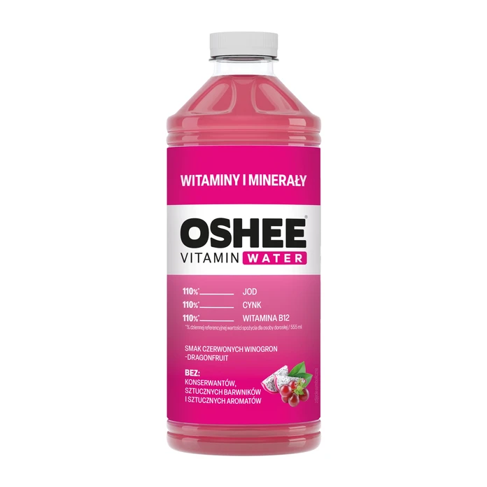 OSHEE Vitamin Water witaminy i minerały winogrona - dragonfruit 1100 ml
