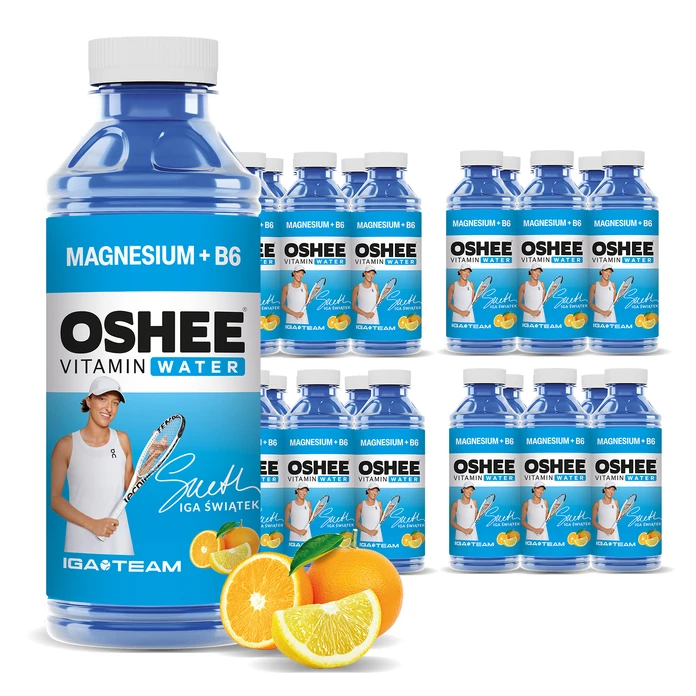 24x OSHEE Vitamin Water magnez + B6 555 ml