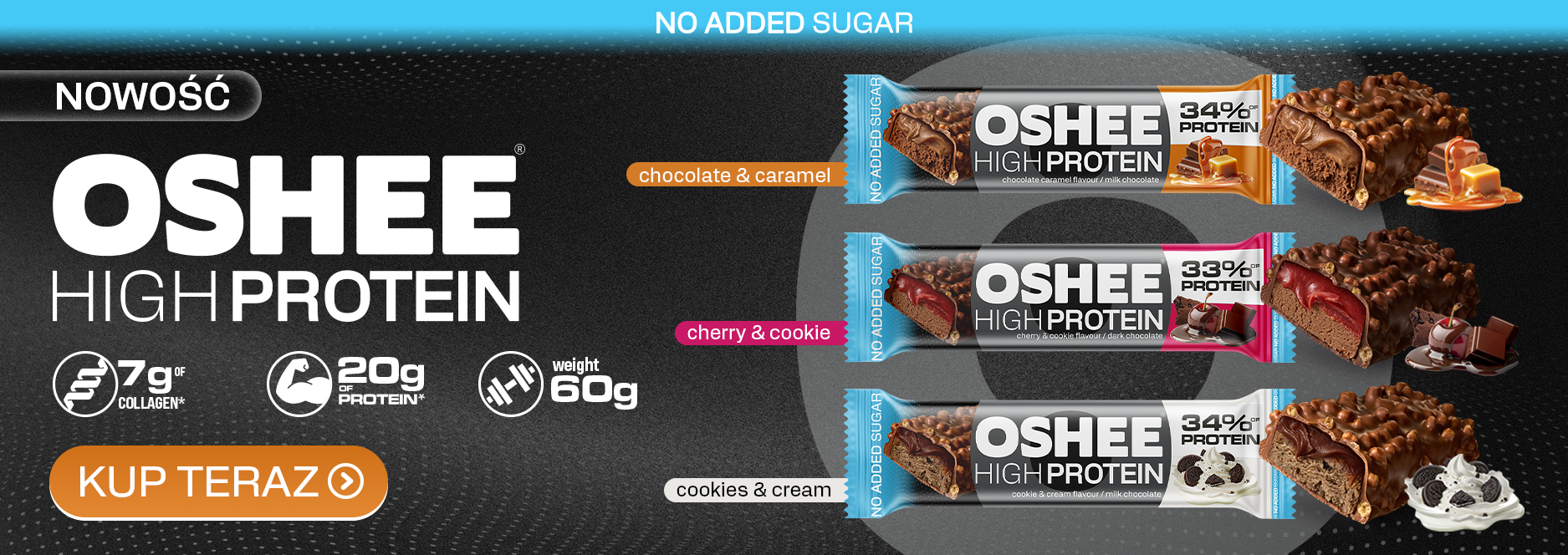 OSHEE high protein nowy baton wysokobiałkowy 60g