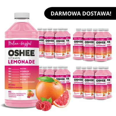 24x OSHEE Vitamin Lemonade Malina + Grejpfrut 1100 ml