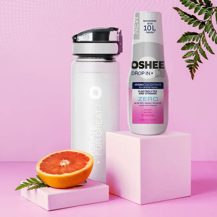  OSHEE Drop In ZERO Hydrokoncentrat elektrolity i witaminy 500 ml grejpfrut