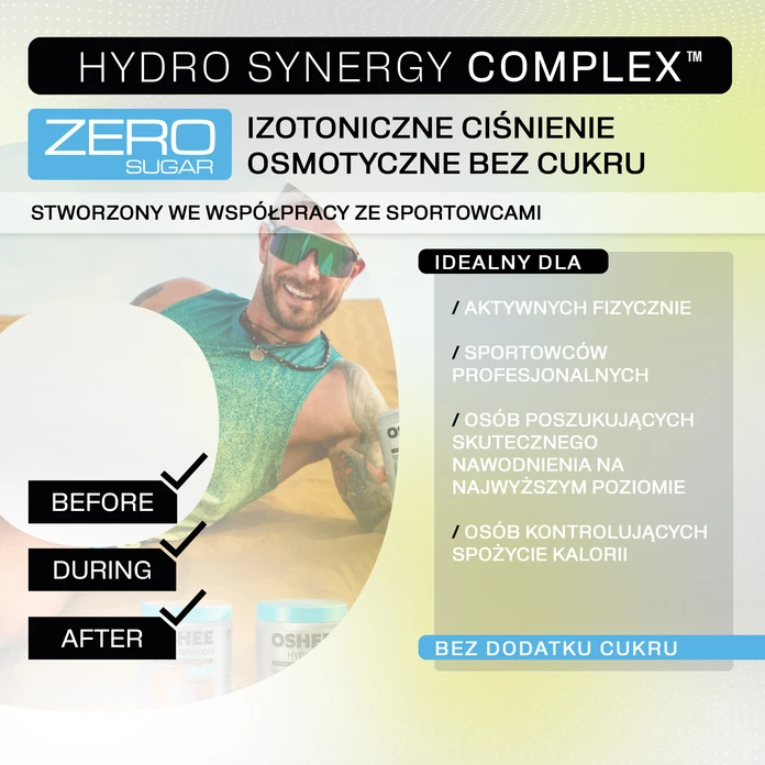 OSHEE Hydration Zero Sugar proszek Lemon BCAA 630 g