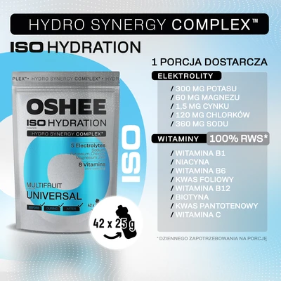 OSHEE ISO Hydration izotonik w proszku Multifruit 1050 g