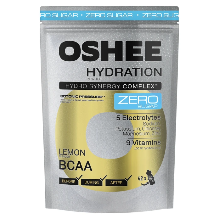 OSHEE Hydration Zero Sugar proszek Lemon BCAA 630 g