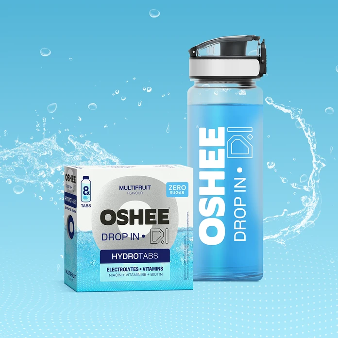 OSHEE DROP in Hydrotabs Electrolytes + Vitamins Multifruit 8 Tabs