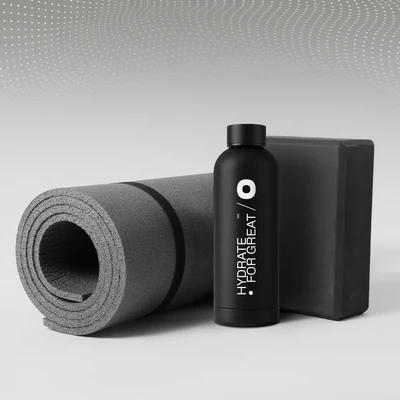 Bidon stalowy czarny 500 ml DROP IN