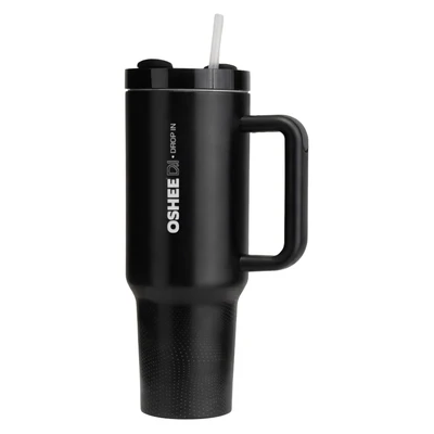 Butelka termiczna OSHEE DROP IN HydraGrip czarna 1200 ml