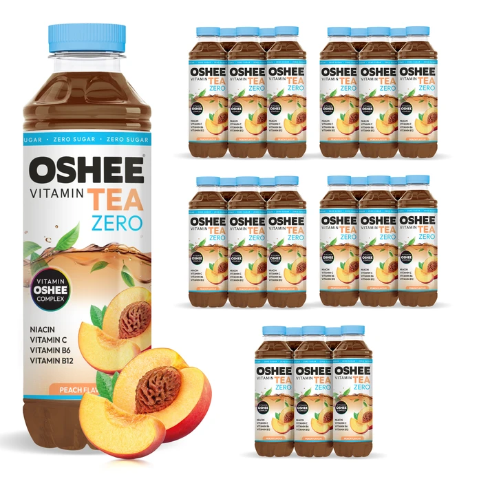 30x OSHEE ZERO Vitamin Tea brzoskwinia 555 ml