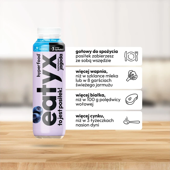 EATYX posiłek gotowy do spożycia śmietankowa jagoda lactose free 300 ml
