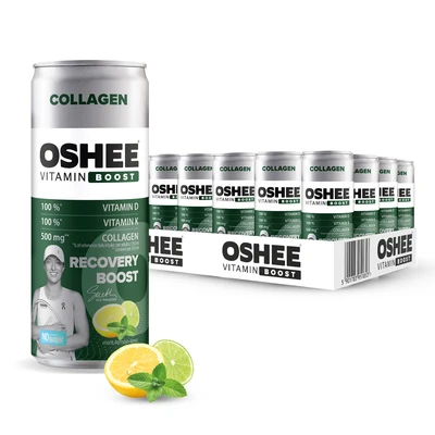 24x OSHEE Vitamin Boost Collagen mięta cytryna limonka 250 ml