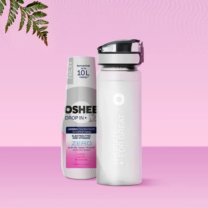 6x OSHEE Drop In ZERO Hydrokoncentrat elektrolity i witaminy 500 ml grejpfrut