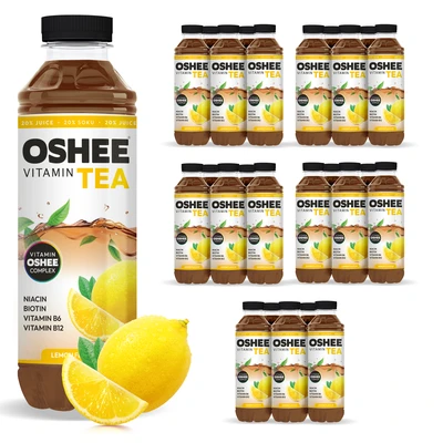 30x OSHEE Vitamin Black Tea cytryna 555 ml