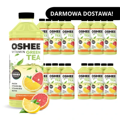24x OSHEE Green Vitamin Tea Citrus Mix 1100 ml