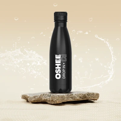 Butelka termiczna ze stali nierdzewnej czarna 500 ml DROP IN