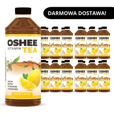 24x OSHEE Vitamin Black Tea cytryna 1100 ml