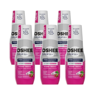 [Zestaw] OSHEE Drop In Hydrokoncentrat Witaminy i minerały 500 ml czerwone winogrono - smoczy owoc