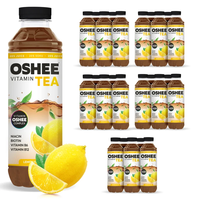 30x OSHEE Vitamin Black Tea cytryna 555 ml