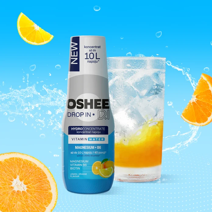 [Zestaw] OSHEE Drop In Hydrokoncentrat magnez + B6 500 ml pomarańcza - cytryna