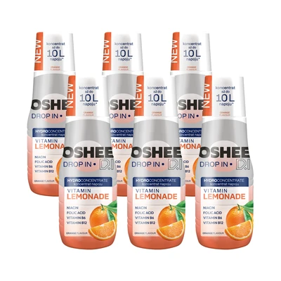 6x OSHEE Drop In Hydrokoncentrat Lemonade pomarańcza 500 ml