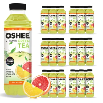 30x OSHEE Vitamin Green Tea Citrus Mix 555 ml