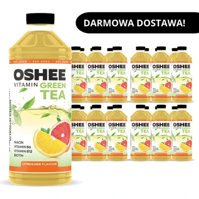 24x OSHEE Green Vitamin Tea Citrus Mix 1100 ml
