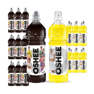30x OSHEE Isotonic Drink 750 ml (18x jagoda + 12x cytryna)