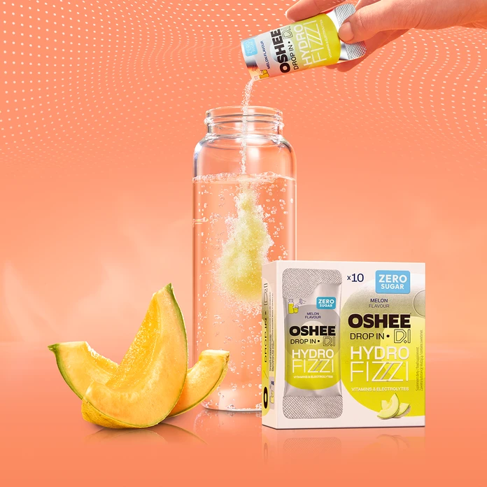OSHEE Drop in HydroFizzi ZERO melon 10 saszetek
