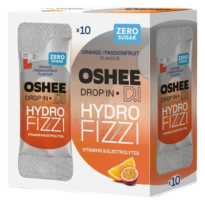 OSHEE Drop in Hydrofizzi ZERO pomarańcza-marakuja10 szt.