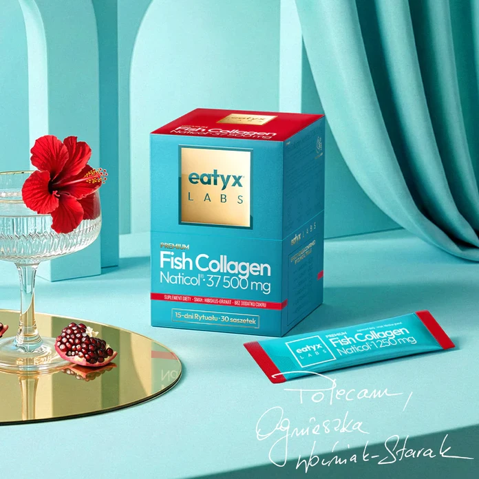 eatyx LABS Collagen rybi Naticol 37 500 mg peptide hibiskus-granat 75 g