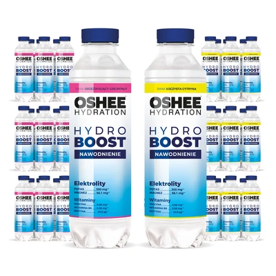 [Zestaw] OSHEE HydroBoost Nawodnienie Soczysta Cytryna 555ml + OSHEE HydroBoost Nawodnienie Orzeźwiający Grejpfrut 555ml