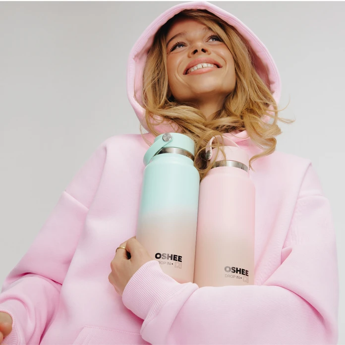 Butelka termiczna OSHEE DROP IN HydraGo różowo miętowa 946ml