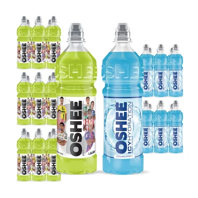 30x OSHEE Isotonic Drink 750 ml (18x gruszka + 12x jagoda)