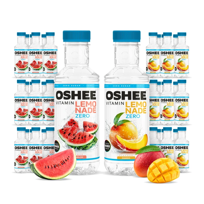 [Zestaw] OSHEE ZERO Vitamin Lemonade arbuz 555ml + OSHEE ZERO Vitamin Lemonade mango 555ml